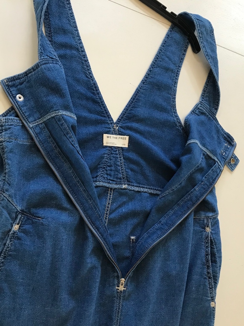 🆕 WE THE FREE JUDE 100% COTTON DENIM ONE PIECE OVERALLS JUMPSUIT - Picture 10 of 16